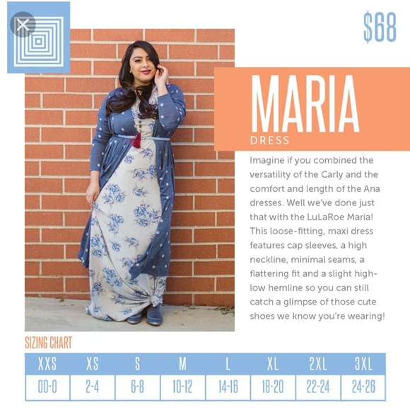 LuLaRoe Maria Dress XS - Picture 4 of 4